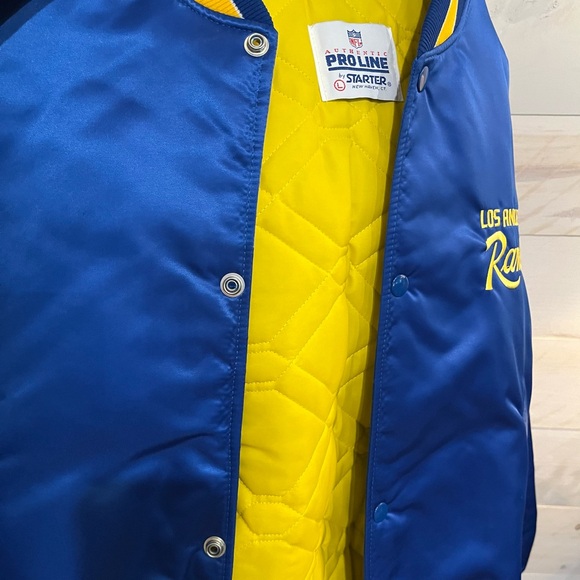 LA Rams Vintage Los Angeles Rams Starter Jacket 90s NFL Satin Bomber. EUC - Picture 6 of 8